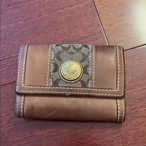 Coach small tri-fold wallet